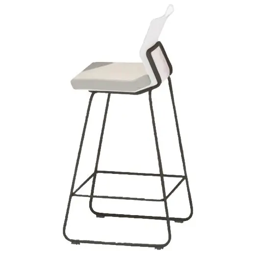 Бар стол АДВИРА ZPL - цвят крем- сниман в десен профил