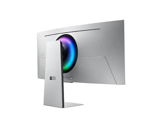 Монитор Samsung LS34DG850, 34'' CURVED Odyssey G8 OLED, 1800R, 175 Hz, 0.1 ms GTG, 21:9, 3440 x 1440, Smart, 2xUSB C, Mini DP, Micro HDMI 2.1, Wi-Fi 5, BT 5.2, Speakers, 178°/178°, Silver