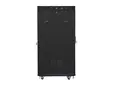 Комуникационен шкаф Lanberg rack cabinet 19' free-standing 27U  600x800 self-assembly flat pack with glass door LCD, black