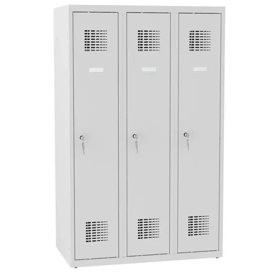 етален гардероб FRT с 1 отделения 145х90х50 см - затворен, сниман отпред, сив