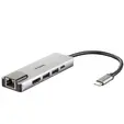 USB хъб D-Link 5-in-1 USB-C Hub with HDMIEthernet and Power Delivery