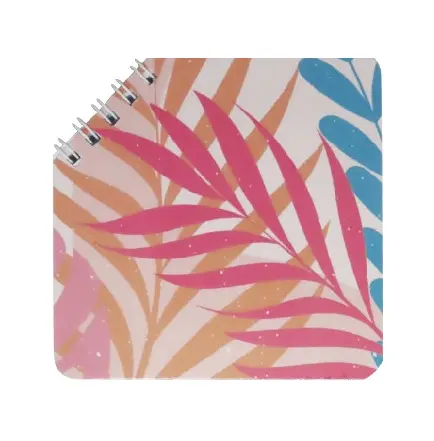 Комплект джобно тефтерче DESIGNS CUT розови листа