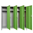 Метален гардероб BTL JZ с 4 отделения 150x159x40 см зелен с 4 отворени врати и 4 рафта