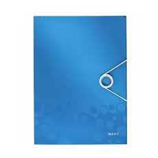 Папка с ластик и 3 капака Leitz WOW синя