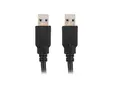 Кабел Lanberg USB-A (M) - USB-A (M) 3.0 cable 0.5m, black