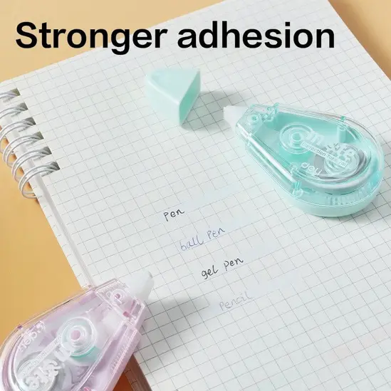 Коректор лента Deli 5 мм/7 м безшумен - прозрачно тяло