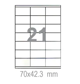 Самозалепващи етикети 70х42.3 21 бр.