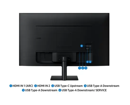 Монитор Samsung LS32FM700 32" VA LED, SMART 3840x2160  3xUSB 2.0, 2xHDMI 1.4, Wi-Fi 5, Bluetooth, Speakers, Black