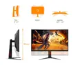 Монитор AOC C27G4Z2, 27" Curved 1500R, Fast VA, WLED, 1920x1080@260Hz (OC, Native 240Hz), 1ms GtG, 0.3ms MPRT, 300cd m/2, 3000:1, Adaptive Sync, FlickerFree, Low Blue Mode, Tilt, Height Adjust, Swivel, 2xHDMI, DP