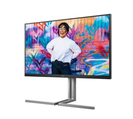 Монитор AOC U32U3CV, 31.5" Nano IPS WLED, 3840x2160@60Hz, 4ms GtG, 400cd m/2, 1000:1, 50M:1 DCR, Adaptive Sync, FlickerFree, Anti Blue Light, 3Wx2, Tilt, Height Adjust, Pivot, Swivel, 2xHDMI, DP, USB hub