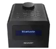 Радио Sharp Radios DR-430(BK), DIGITAL RADIO, Bluetooth 5.0, 5W, 20 DAB+DABFM, Auto timedate, LCD Display, Dual alarm, 3.5mm Headphone jack  line-out, Black