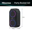 Аудио система Hisense Party speaker 2.0 Ch., 160W, BT, 12h play, Black