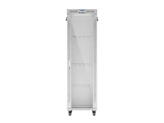 Комуникационен шкаф Lanberg rack cabinet 19' free-standing 42U600x800 (flat pack) with glass door lcd grey v2