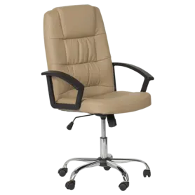 Директорски стол ГРЕГ-снимка отпред, бежов цвят