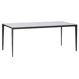 Трапезна маса ДАМЯН- бял плот, черни крака