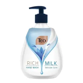 Течен сапун ТЕО Milk Rich Delicate Care помпа, син 400 мл