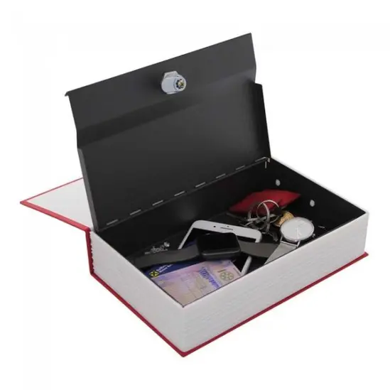 Отворен сейф тип книга  UNS R - с ценности вътре