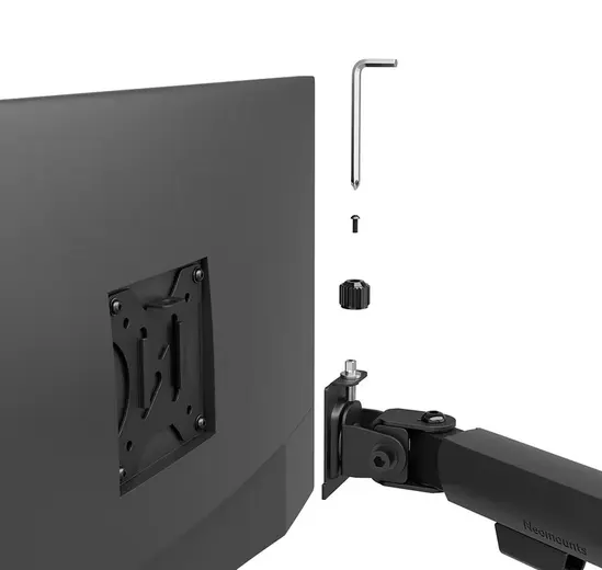 Стойка Neomounts Nero Triple Flat Screen Desk Mount  (phone holder+Quick-fix clampgrommet)