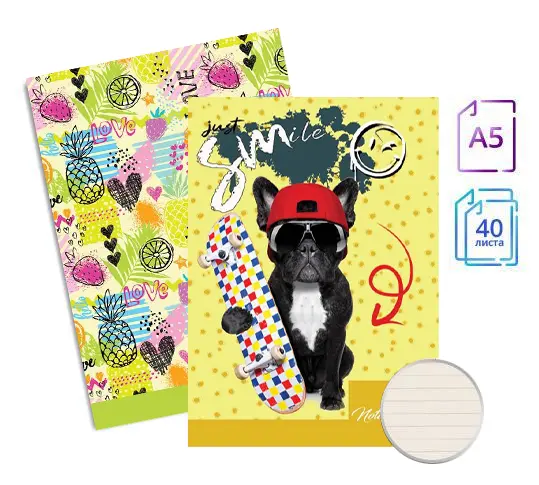 Тетрадка телчета А5 вестник 40 л редове