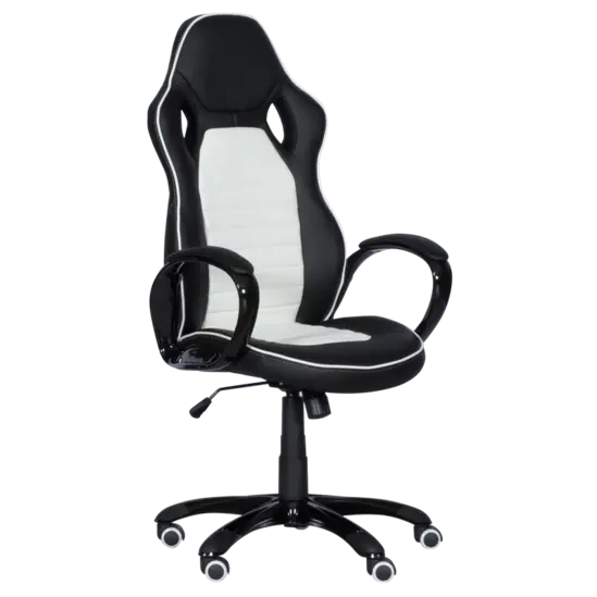 Геймърски стол ИВАЙЛО- в два цвята, бял-черен