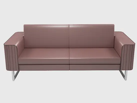 Диван триместен ТЪРНОВО ARMD 03 - сниман отпред, кафяв на цвят