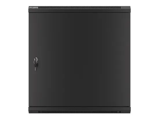 Комуникационен шкаф Lanberg rack cabinet 19' wall-mount 12U600x450 for self-assembly with metal door black (flat pack)