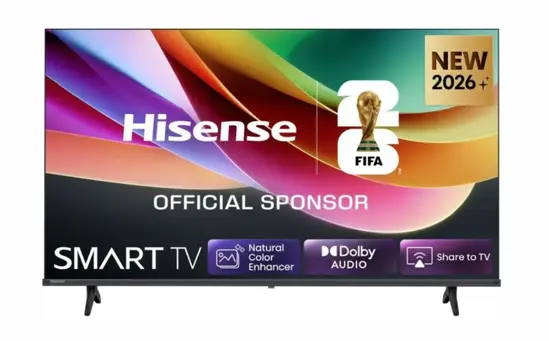 Телевизор Hisense 40" A4S, Full HD 1920x1080, DLED, HDR, HLG, DTS HD, Smart TV, WiFi, WiFi Direct, 2xHDMI, 2xUSB, LAN, CI+, DVB-T2/C/S2, Black