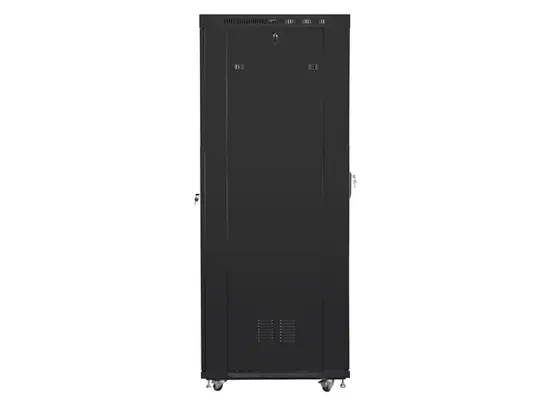 Комуникационен шкаф Lanberg rack cabinet 19' free-standing 27U800x1200 (flat pack) with mesh door lcd black
