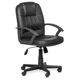 Работен стол МУСАЛА - черен, еко кожа