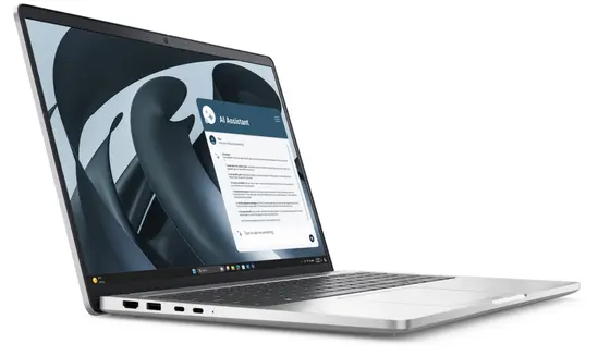 Лаптоп Dell Pro 16 Plus PB16255, AMD Ryzen AI 7 PRO 350, 32GB, 512GB SSD Gen4, 16.0' FHD+, AMD Radeon 800M, FgrPr & SmtCd, FHD, IR Cam, Mic, WLAN + BT, Backlit Kb, 3 Cell, W11Pro