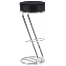 Бар стол ЗЕТА- черен цвят еко кожа