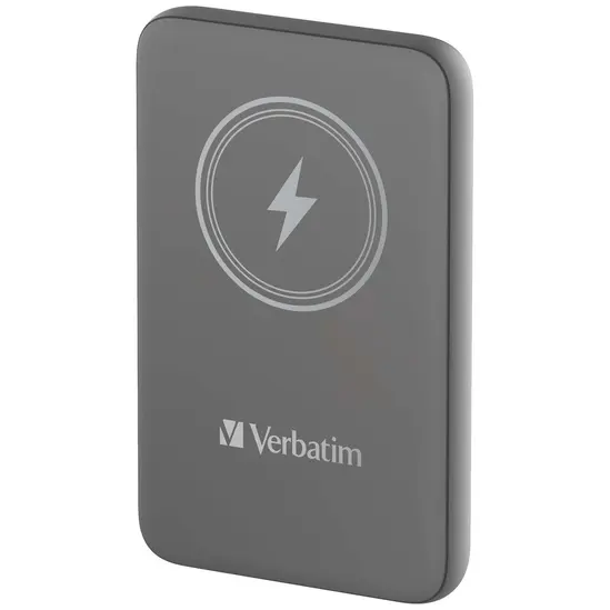 Външна батерия Verbatim MCP-10GY Power Pack 10000 mAh with UBS-C PD 20W  Magnetic Wireless Charging 15W Grey