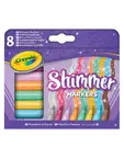 Флумастери Crayola глитерни 8 цвята