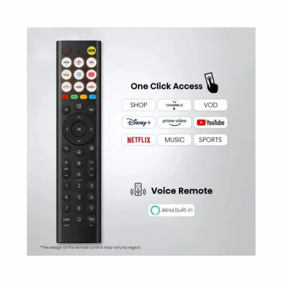 Телевизор Hisense 43" E7S, 4K Ultra HD 3840x2160, QLED, Quantum Dot, HDR 10+, HLG, Dolby Vision, Light Sensor, Smart TV, WiFi 5GHz, WiFi Direct, BT, Anyview Cast, 3xHDMI, 2xUSB, LAN, CI+, DVB-T2/C/S2, Black