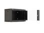 Комуникационен шкаф Lanberg rack cabinet 19' wall-mount 6U/540x350 (flat pack) with glass door black