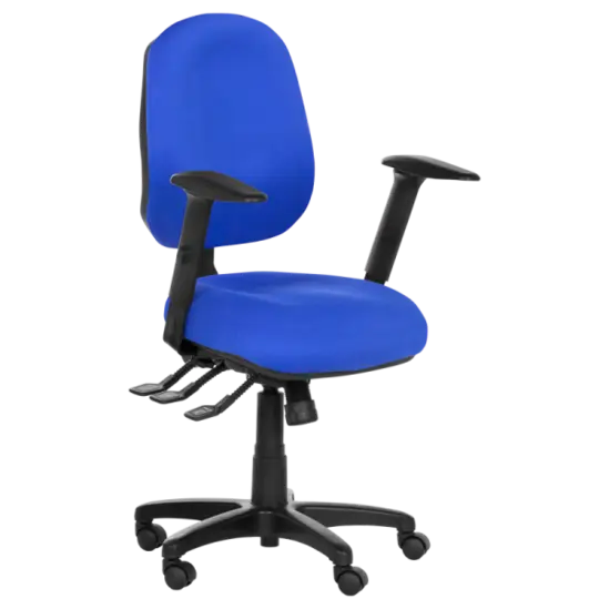 Работен стол АЛЕКСАНДРА- син, снимка отстрани