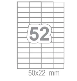 Самозалепващи етикети 50х22 52 бр.