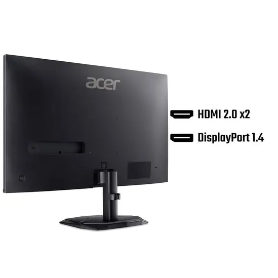 Монитор Acer Nitro KG240YW3bmiipx, 23.8'', FHD (1920X1080) IPS, ZeroFrame, FreeSync Premium 240Hz, 1ms/0.5ms GTG, 100M:1, 250nits, 99% sRGB, 2xHDMI, DP, Audio out, Tilt, Vesa, Black