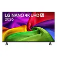 Телевизор LG 55NU800B3LA, 55" 4K HDR UHD, 3840x2160, DVB-T2/C/S2, AI Alpha 7, HDR 10, webOS 26, ThinQ AI, VRR, ALLM, HGiG, WiFi, Clear Voice, 4K Super Upscaling, Bluetooth 5.3, Hdmi e-ARC, CI, LAN, AirPlay2, AI Sound Pro, Google Cast, 2 Pole stand, Black