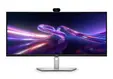 Монитор Dell P3426WEV, 34.1"  Curved Webcam Monitor, IPS Anti-Glare, 5ms, 100 Hz, 1500:1, 350 cd/m2, UW-QHD 3440x1440, 99% sRGB, HDMI, Display Port, USB-C Hub, RJ45, Webcam, KVM Switch, PD 90W, Height Adjustable, Pivot, Swivel, Tilt, Black