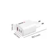 Зарядно устройство Verbatim Essentials GaN Charger 65W EU plug White