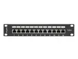 Пач панел Lanberg patch panel 12port 1U 10' CAT.6 shielded, black