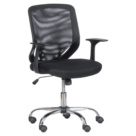 Работен стол КИАР- снимка отпред, фиксирани полакътници