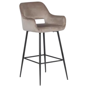 Бар стол СИМЕОНА- снимка отпред, бежов цвят