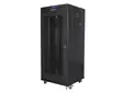 Комуникационен шкаф Lanberg rack cabinet 19' free-standing 27U600x600 (flat pack) with mesh door lcd black v2