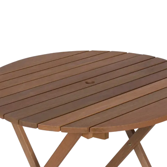 Сгъваема градинска маса ЛЮСИ- С отвор за чадър