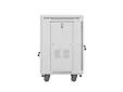 Комуникационен шкаф Lanberg rack cabinet 19' free-standing 15U600x600 (flat pack) with glass door lcd grey v2