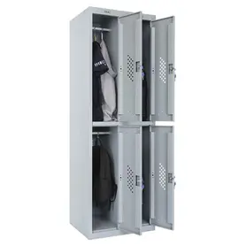 Метален гардероб PMT с 4 отделения 183х60х50 - снимка отстрани