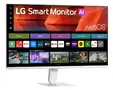 Монитор LG 27U511SB-W, 27" IPS Smart webOS23, 120Hz, 5ms, 1500:1, 250cd/m, FHD 1920x1080, ThinQ, sRGB 99%, HDR 10, HDMI, USB, Bluetooth, AirPlay 2, Speacers 5W x 2, Tilt, White