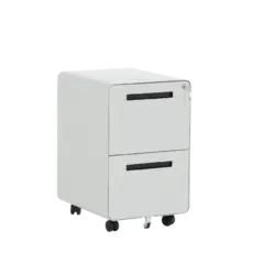 Метален контейнер K BTL с 2 чекмеджета, сив, сниман отстрани, затворени чекмеджета